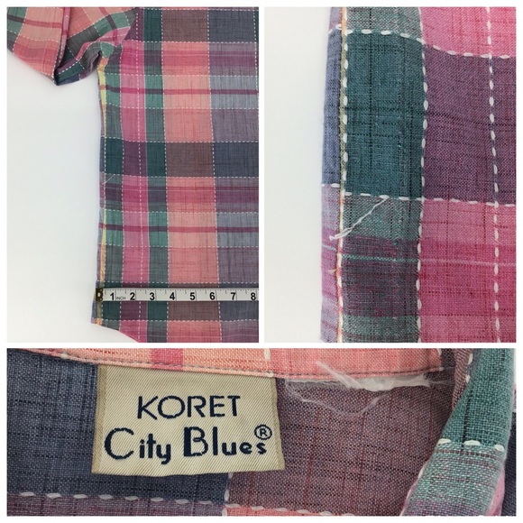 Koret City Blues Vintage Plaid Button-Up Shirt - Picture 14 of 14